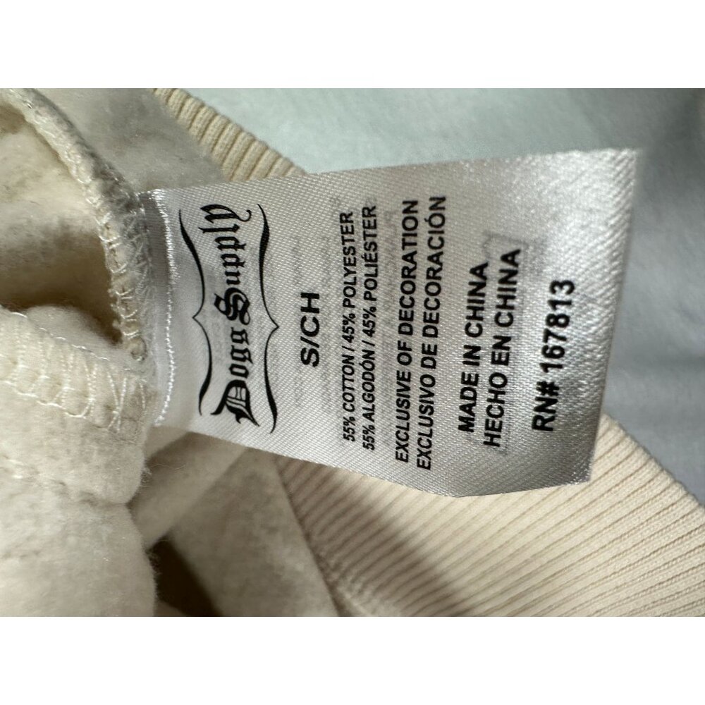 Dog Supply By Snoop Dogg Mens DS Varsity Jacket S Natural Beige Cotton Polyester - Picture 5 of 11